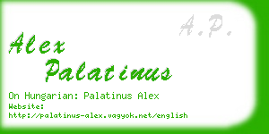 alex palatinus business card